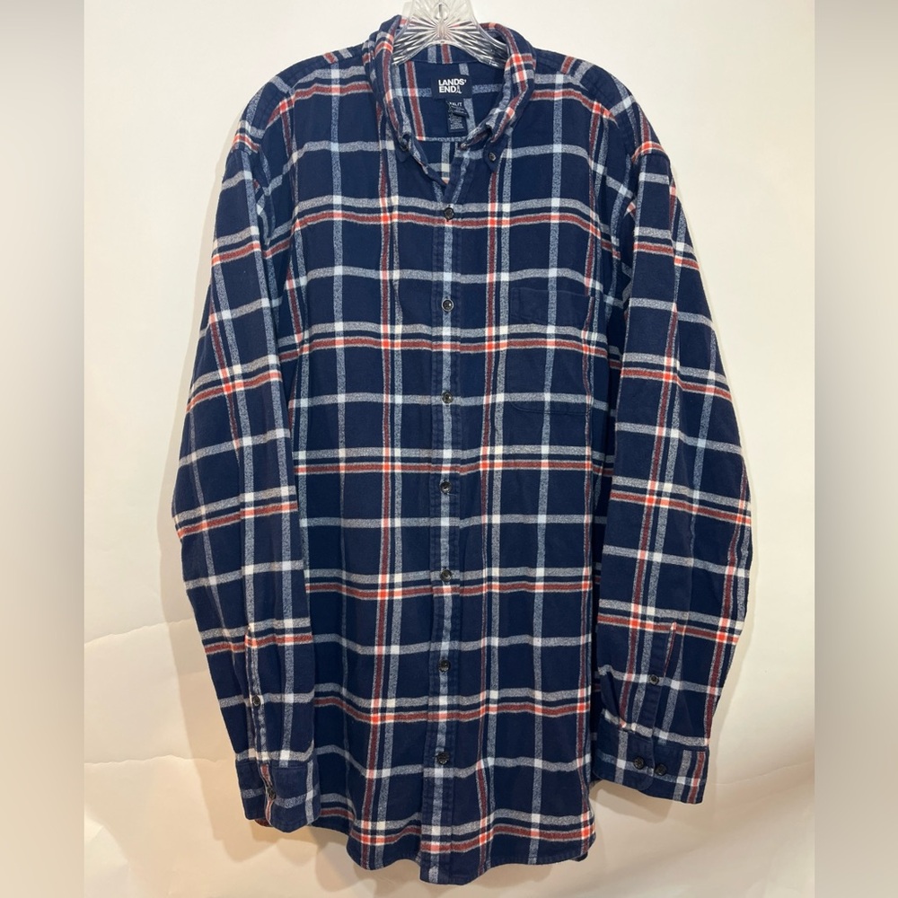 Lands' End Blake Shelton XXL/T Men's Flannel Shirt Cotton